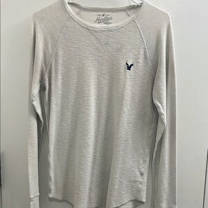 American Eagle Heritage Thermal Long Sleeve Shirt - Light Gray